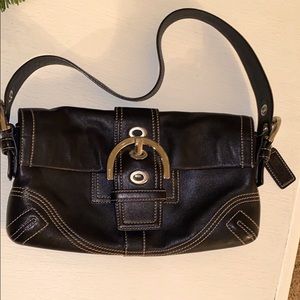 Coach 8A05 Black Leather Shoulder Bag